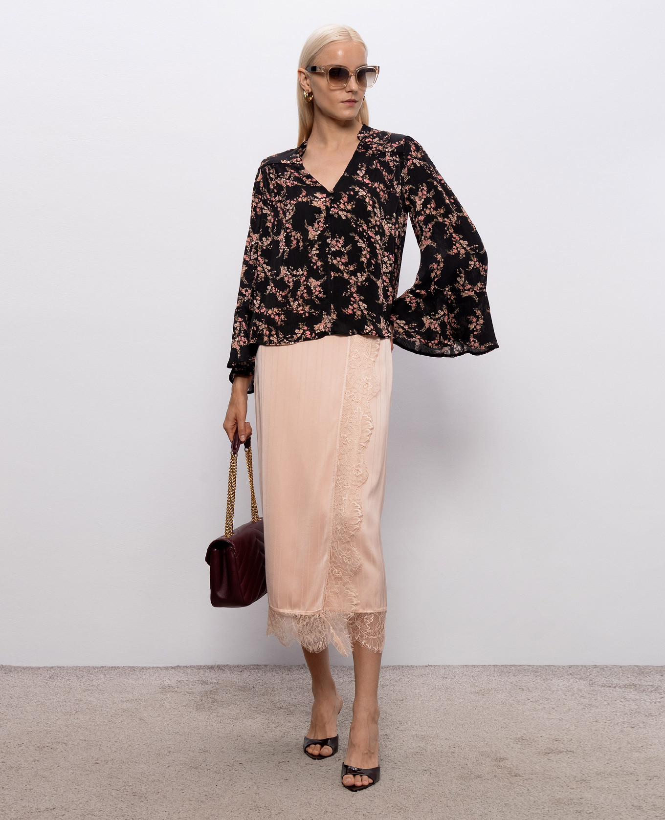 Black printed blouse Twinset 2