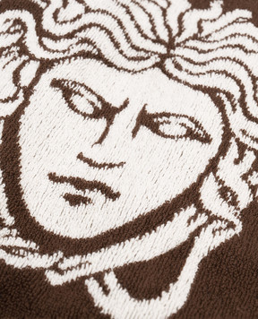 Versace Brown terry towel with Medusa emblem pattern 10242141A17767