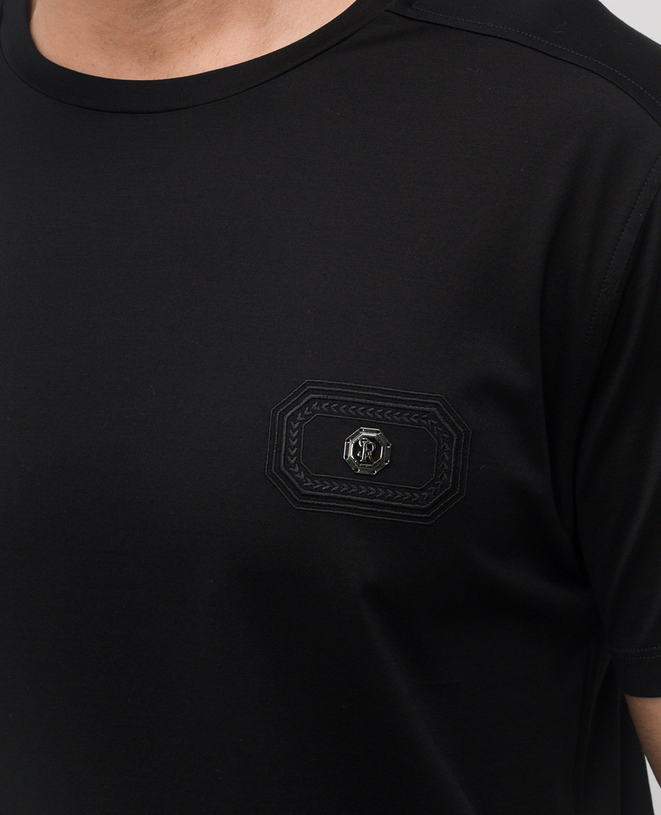 

Black T-shirt with logo Stefano Ricci