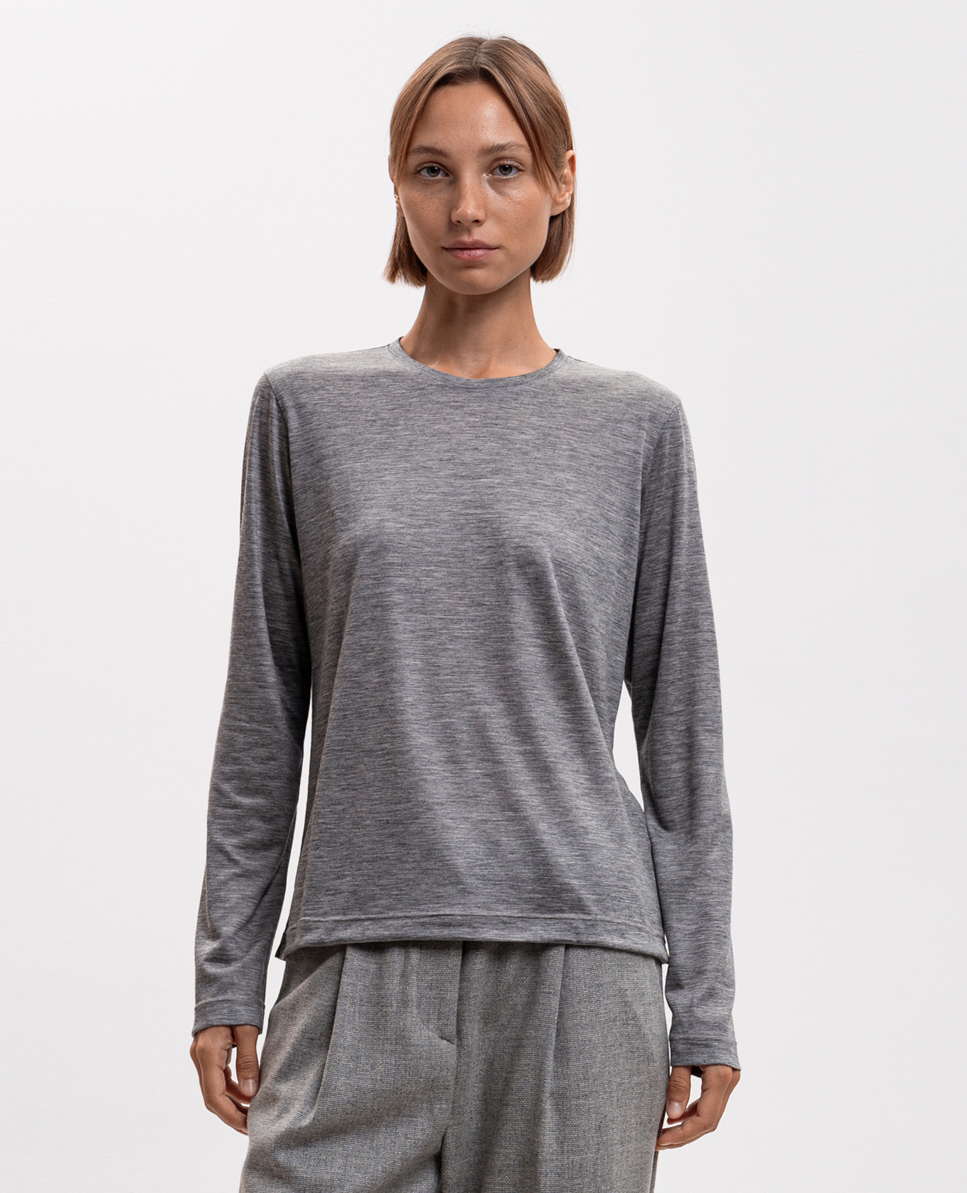 Gray cashmere longsleeve Marco Pescarolo 3