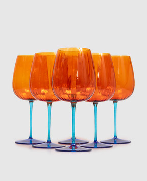 La Reine Set of orange Joy gin glasses 6 pcs JOYGINTONIC