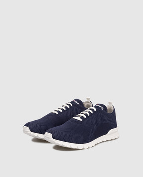 Kiton Blue sneakers with logo embroidery USSFITSN00809
