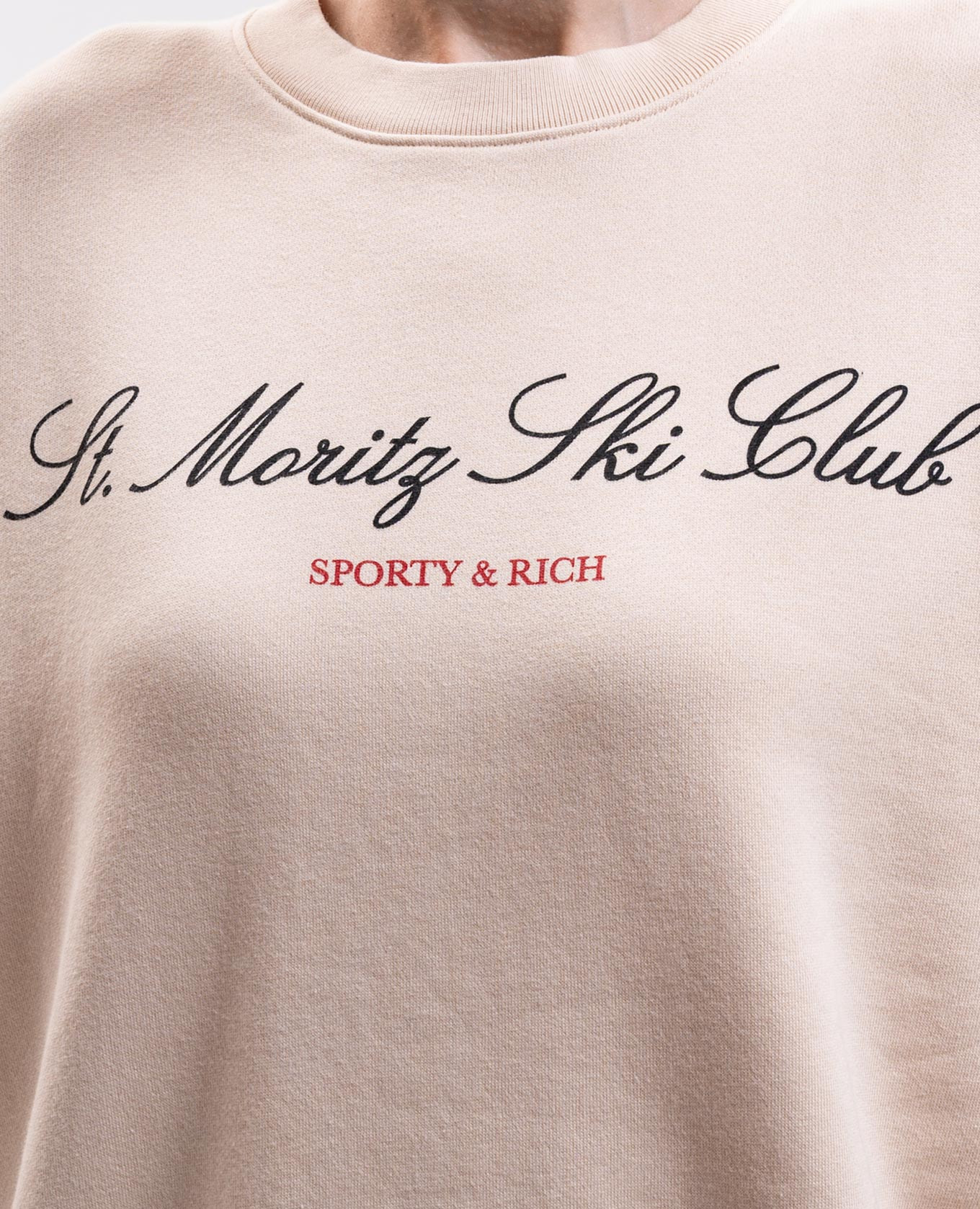 Beige sweatshirt with print Sporty & Rich 5