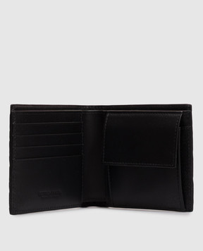 Bottega Veneta Black Intrecciato Bi-Fold Leather Wallet 749412VCPQ4