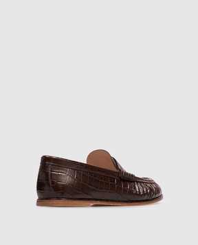 Stuart Weitzman Spencer brown patent leather loafers SO351