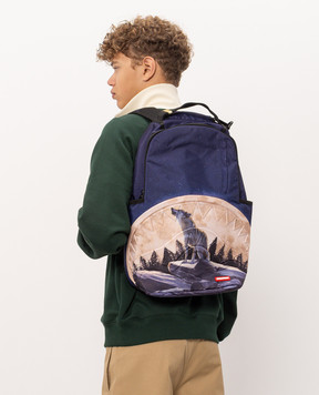 Sprayground Children's blue backpack AWOOOOOOOOOOOOOO 910B8564NSZ