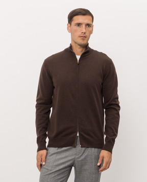 Cashmere&Whiskey Brown cashmere cardigan MU867A1312525R