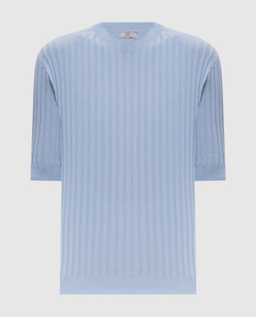 Peserico Blue ribbed top A99096F1809310