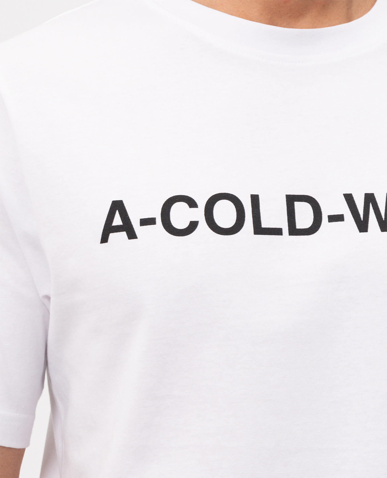 

White T-shirt with logo print A Cold Wall