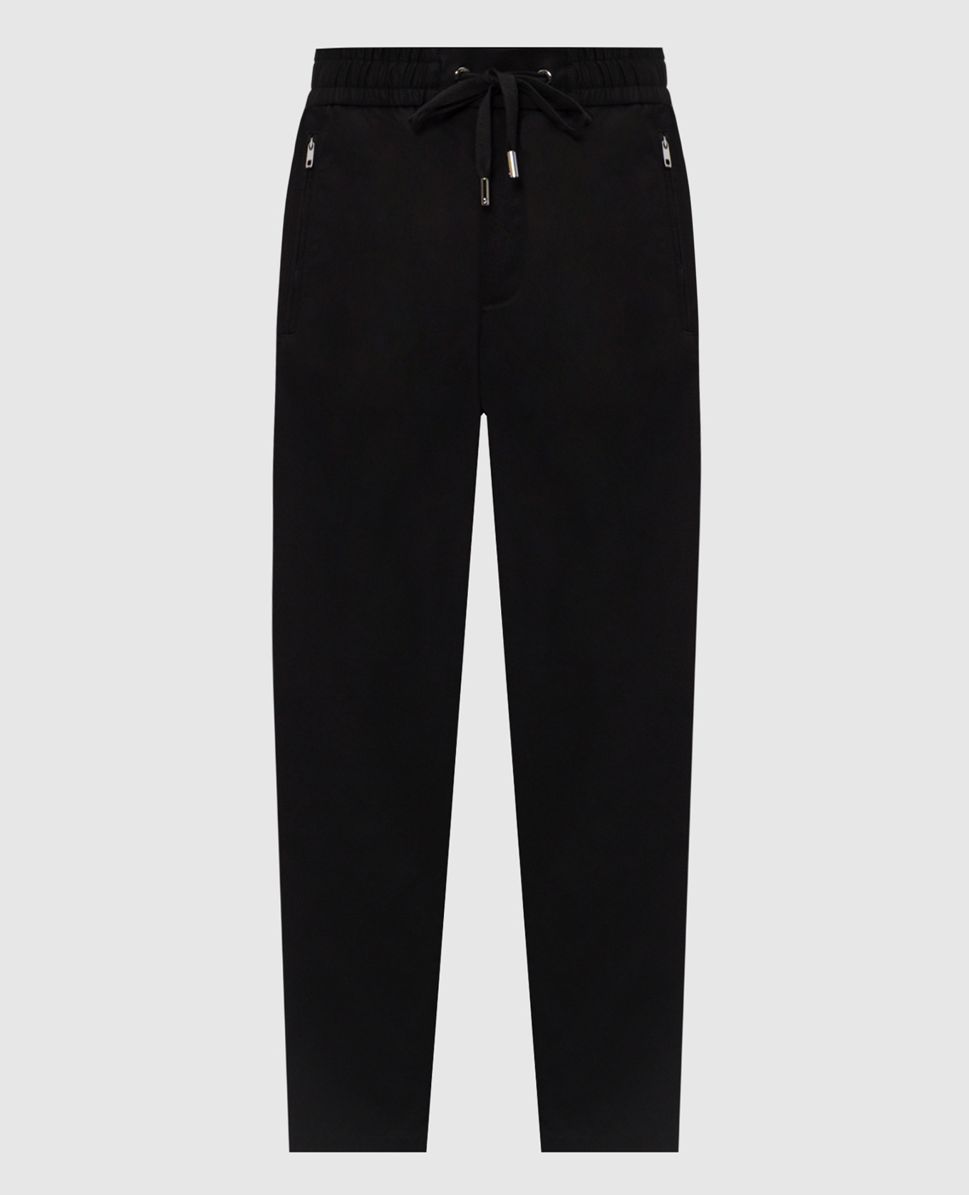 Black pants with logo patch