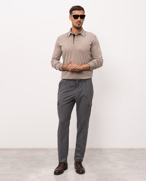 Peserico Grey wool cargo pants R54275W02710
