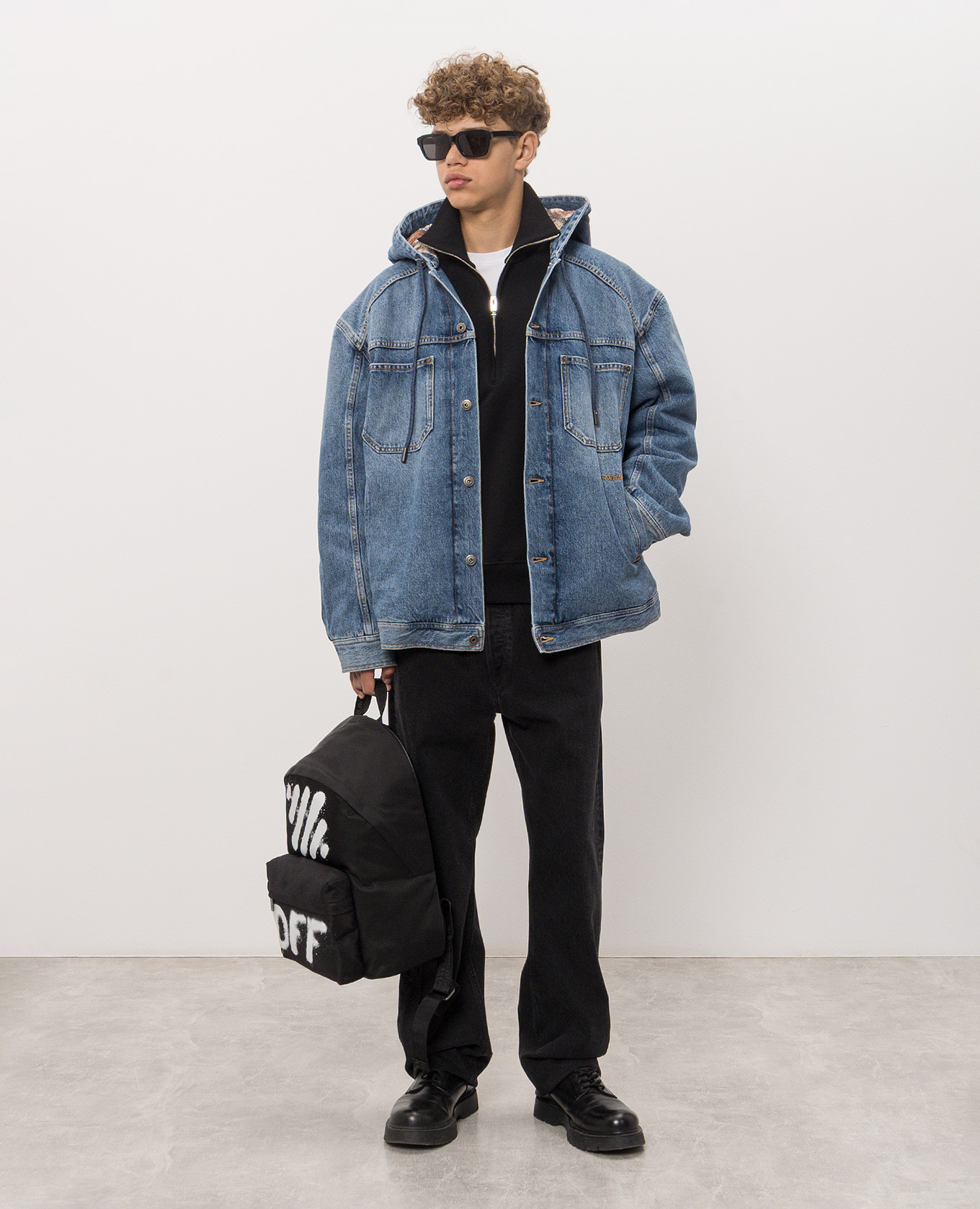 Blue denim jacket with a worn effect Off-White 2