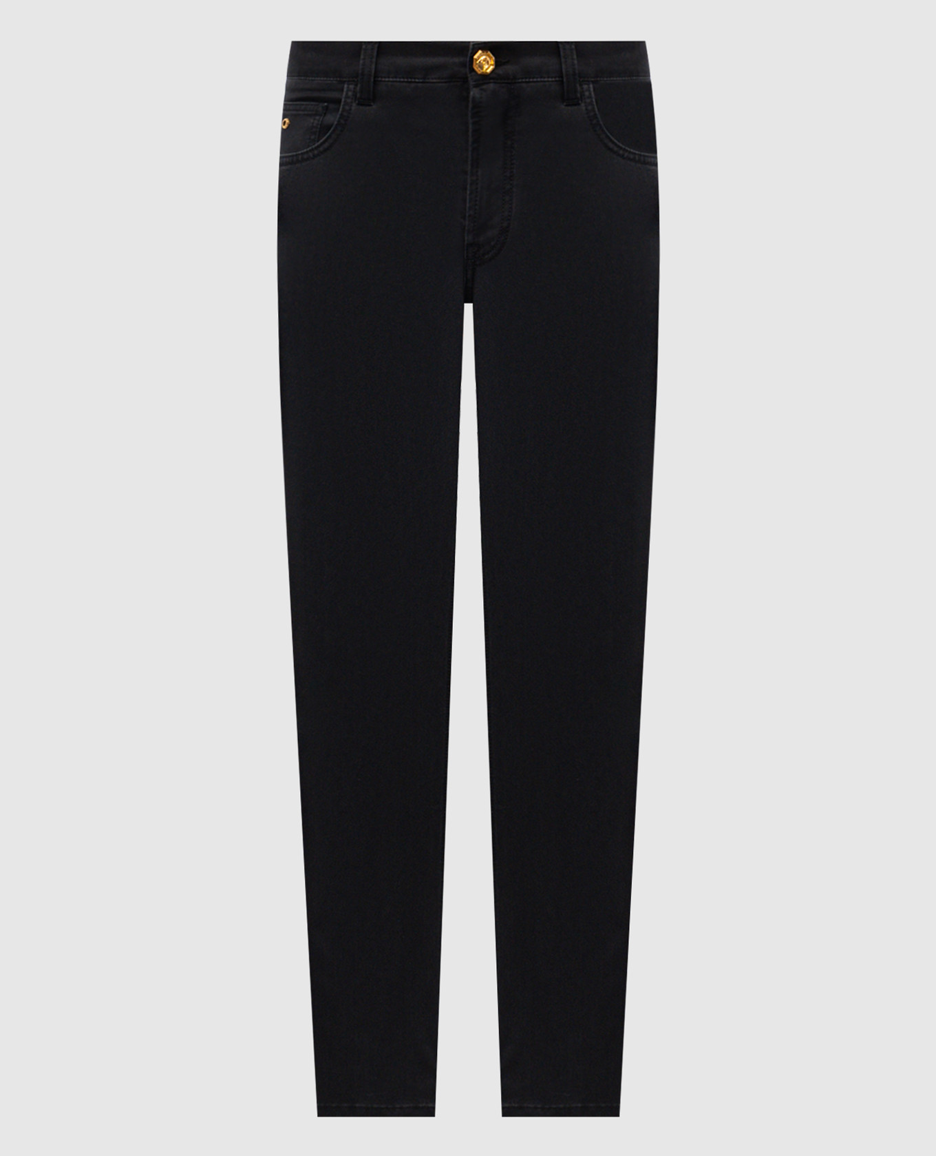 

Black jeans with logo patch Stefano Ricci