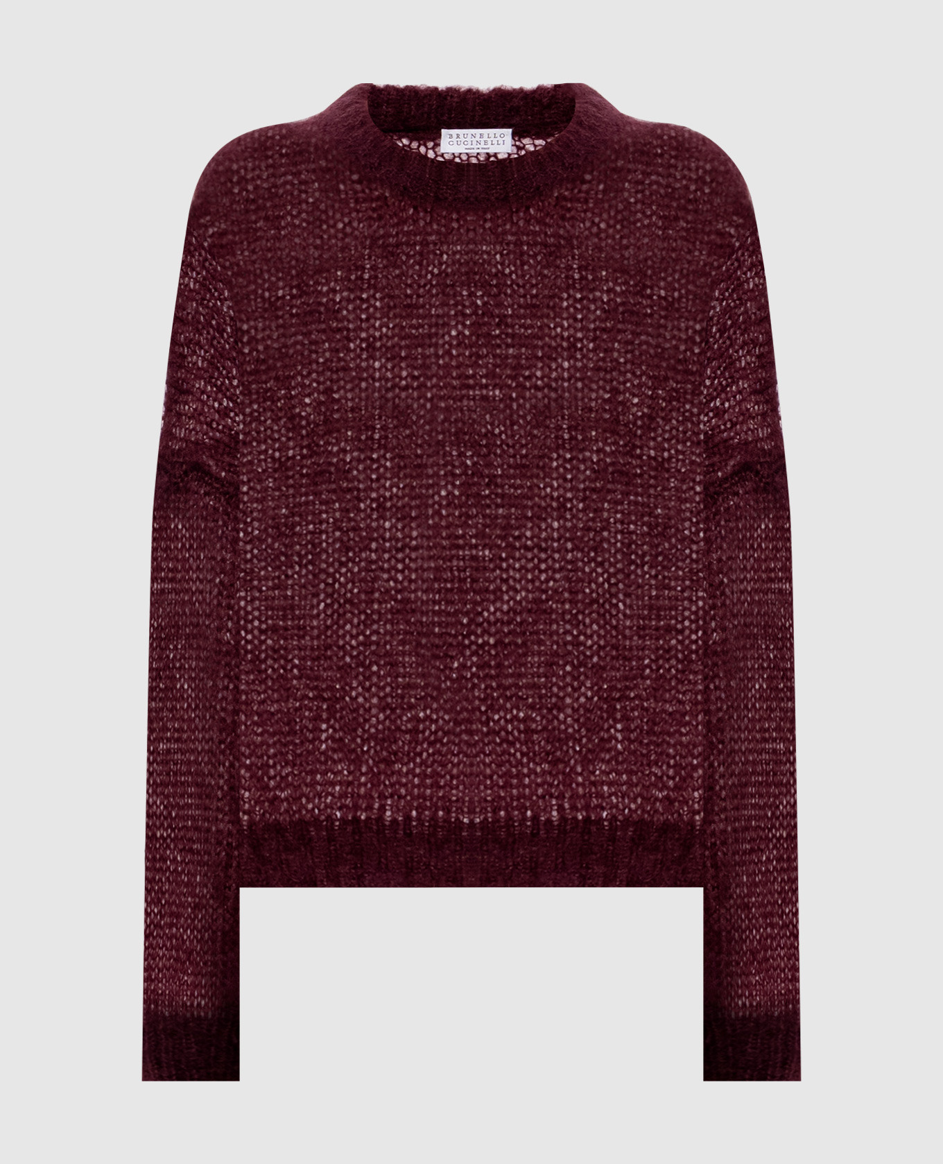Burgundy sweater with wool