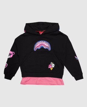 Sprayground Children's black Graffiti hoodie SPY1449EBLK