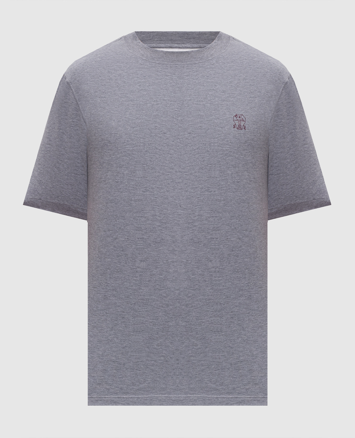 Gray T-shirt with logo print