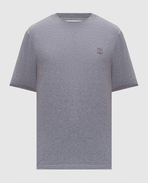Brunello Cucinelli Gray T-shirt with logo print M0B138440