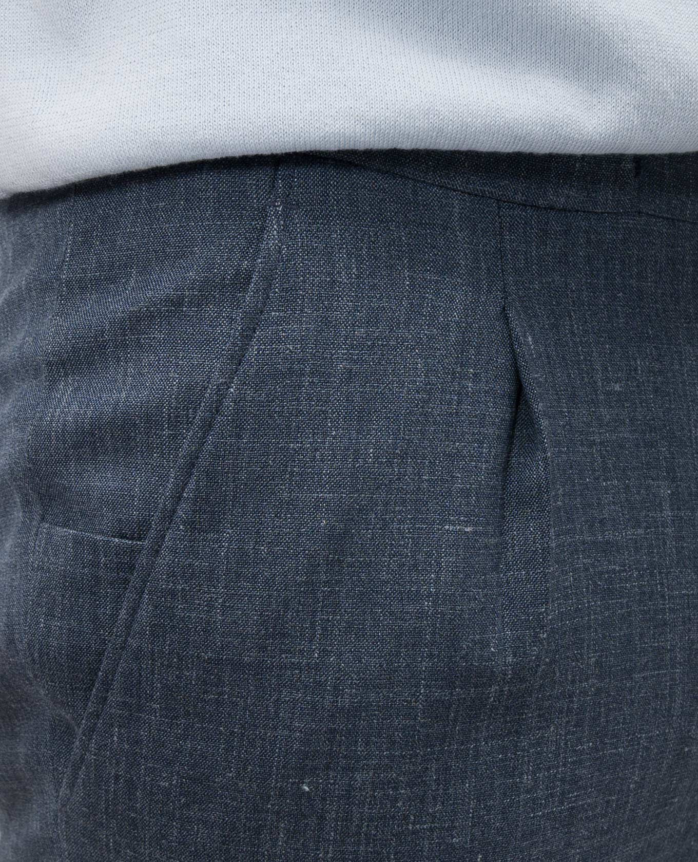 Blue shorts made of wool, silk and linen Enrico Mandelli 5
