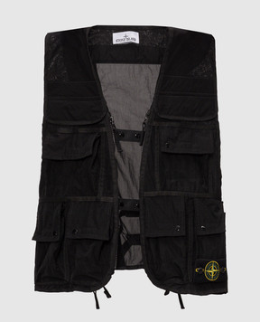 Stone Island Black vest with pockets L2S15G100016S0424