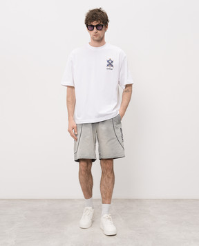 Off-White Jewel Arrow white T-shirt with crystals 44MAA120S26J003
