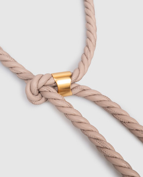 Agnona Grey leather harness belt with logo L61001U8090