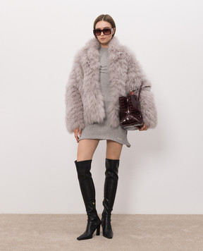 Simonetta Ravizza Falk purple goat fur coat F06JA417H38