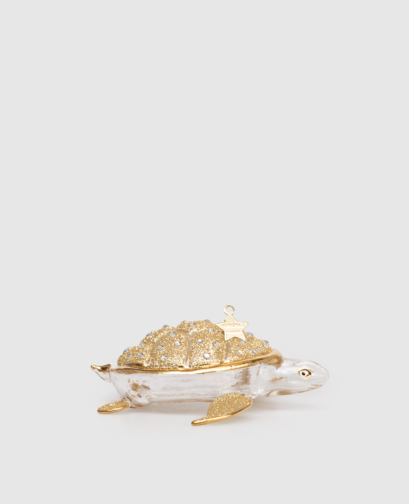

Golden Christmas tree toy Turtle with crystals Vondels