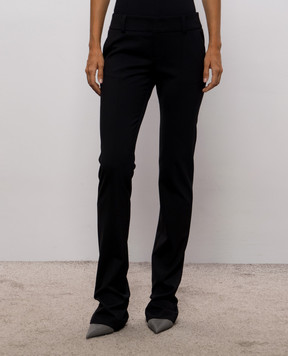 SSHEENA Black Plain Pants with Wool 26FWPLAINTF26004