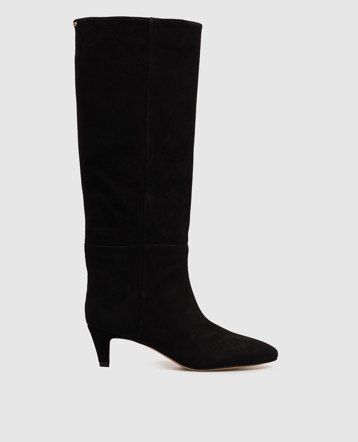 Black suede boots
