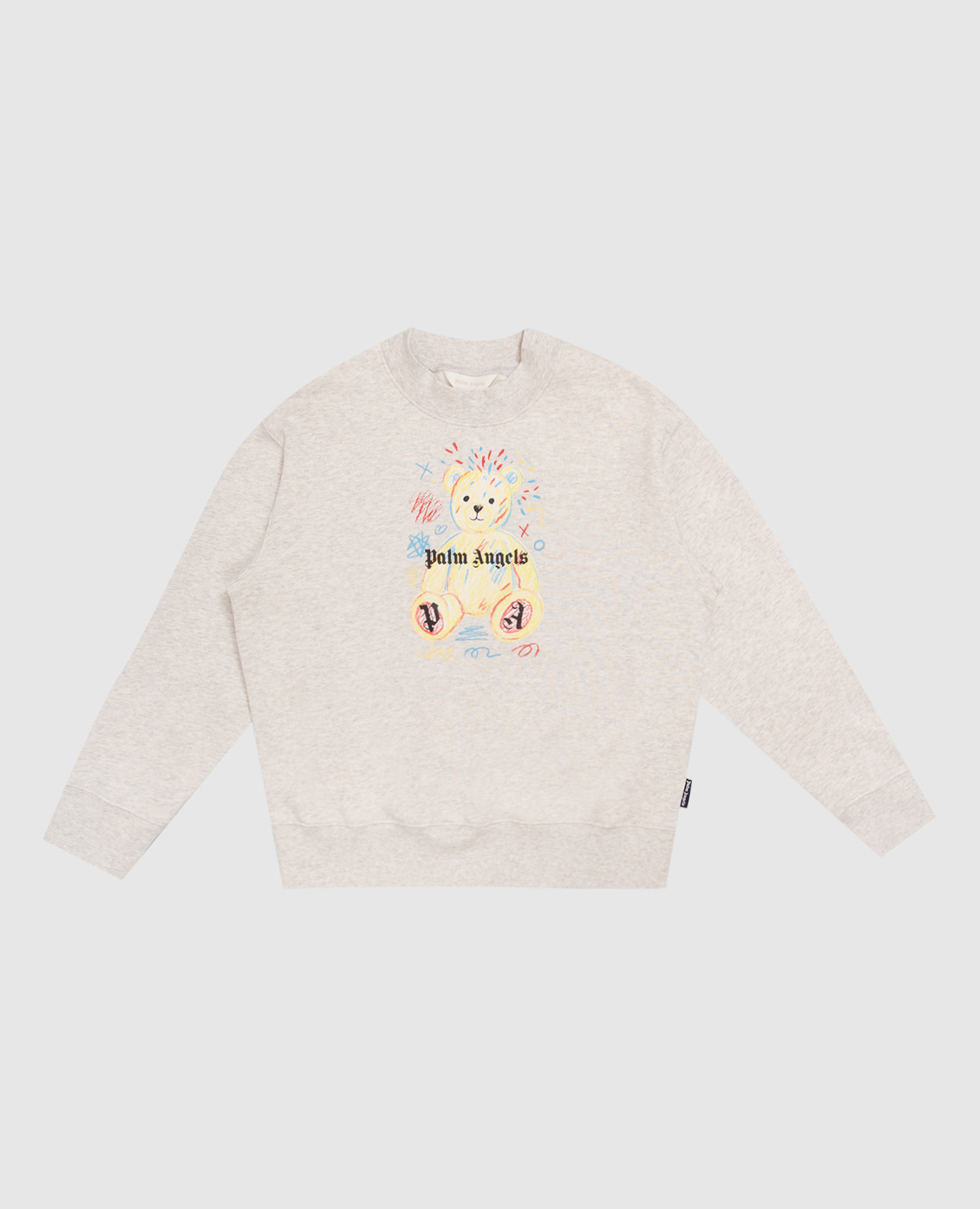 Children's gray melange sweatshirt with print