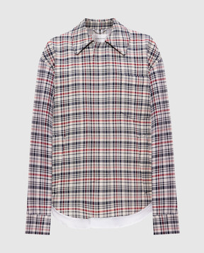 Victoria Beckham Beige checked shirt jacket 1226WCT007204A