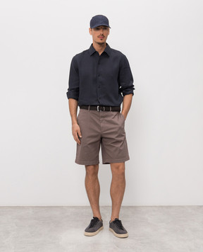 Agnona Blue linen shirt TD07U1YU3049