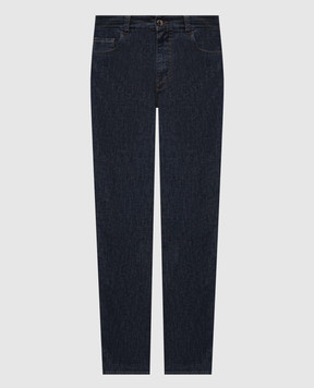 Canali Blue jeans with logo patch PD0040091719