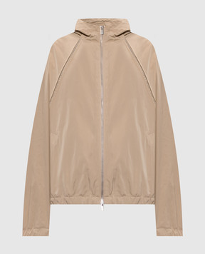 Peserico Beige jacket with monil chain A2512506953