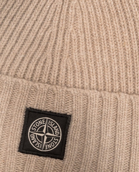Stone Island Children's beige hat with wool and cashmere L2S16N100003S00M3