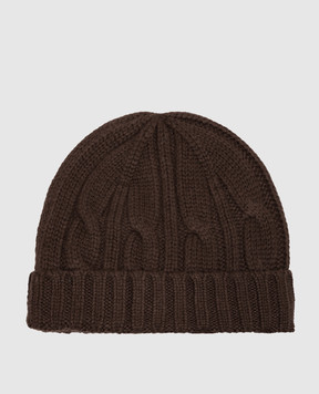 Allude Brown cashmere hat 26511223