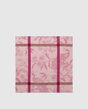 Le Jacquard Fraincais Pink À l'orangerie linen napkin 30556