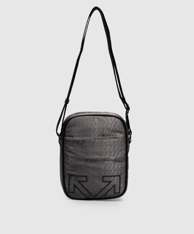 Gray bag with logo pattern
