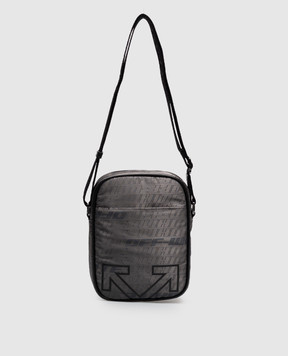 Off-White Gray bag with logo pattern OWMNQ08F26FB01