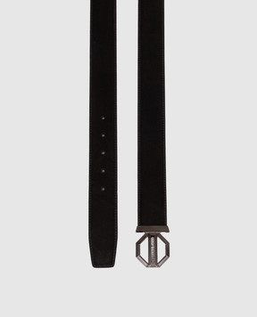 Stefano Ricci Black suede belt N381SDC554U
