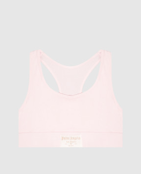 Palm Angels Pink top with a patch PLA1UWTP09SI