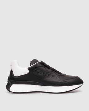 Alexander McQueen Black leather Sprint Runner sneakers 841162WIAHE