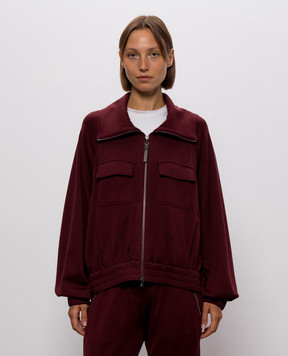 Brunello Cucinelli Burgundy sports jacket with silk MP828B2B06