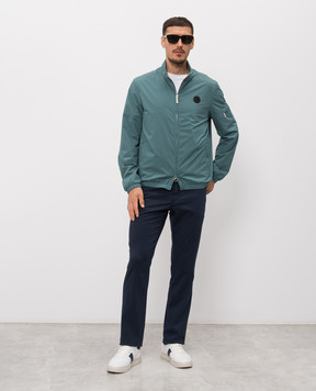 Stefano Ricci Green jacket with logo patch M6J4100010PL001HSAC64