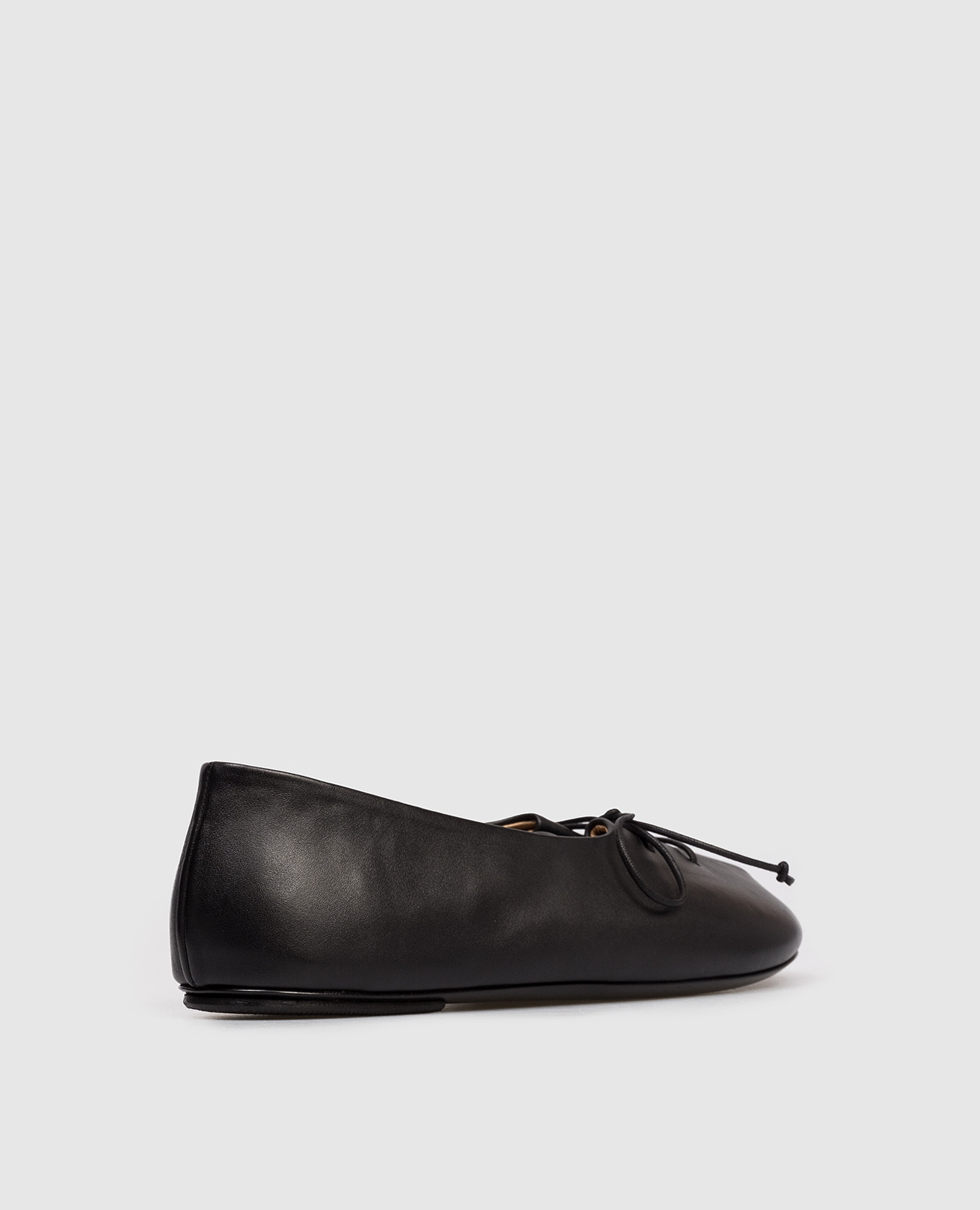 

Girella black leather ballet flats Marsell