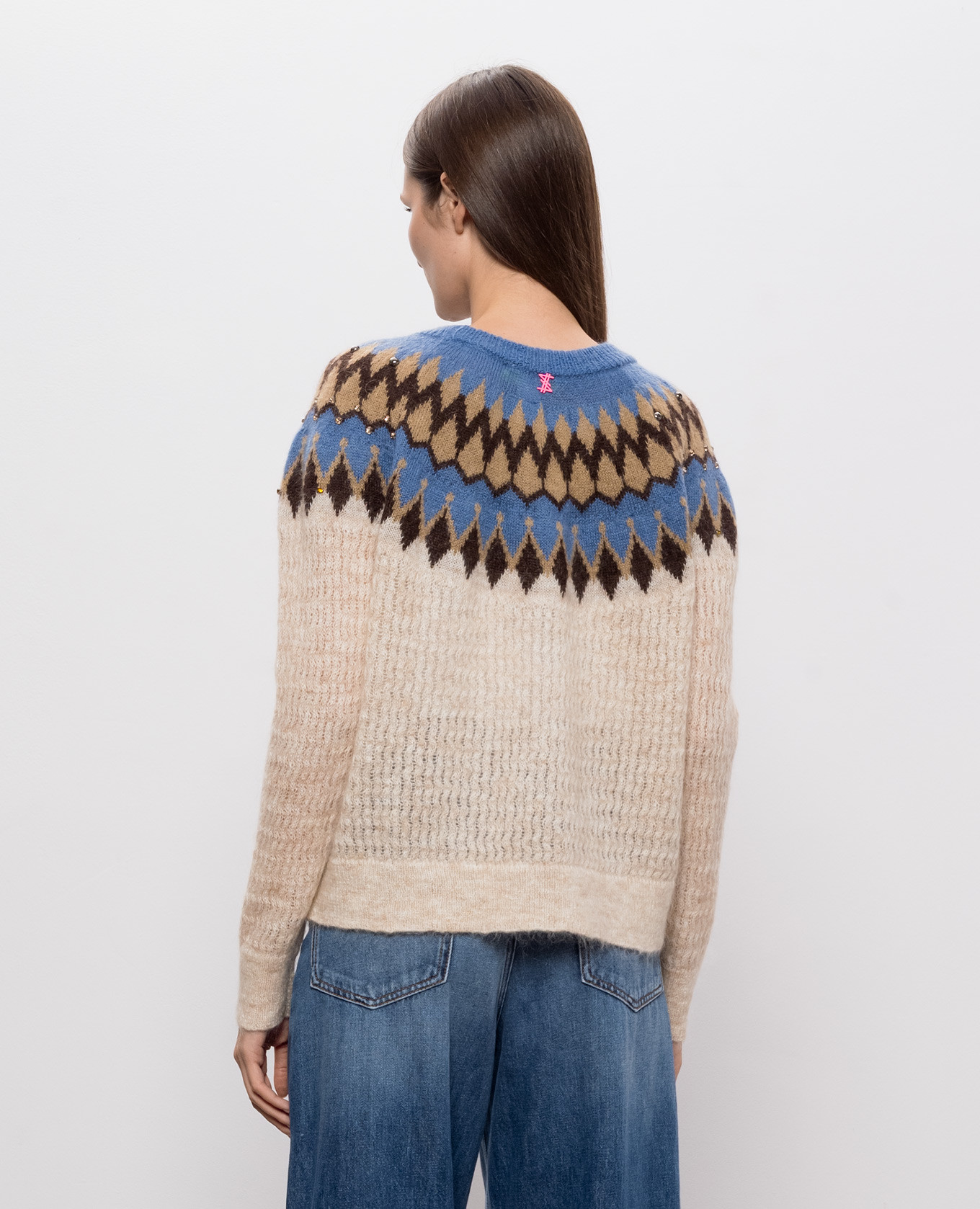 Beige sweater with wool Twinset 4