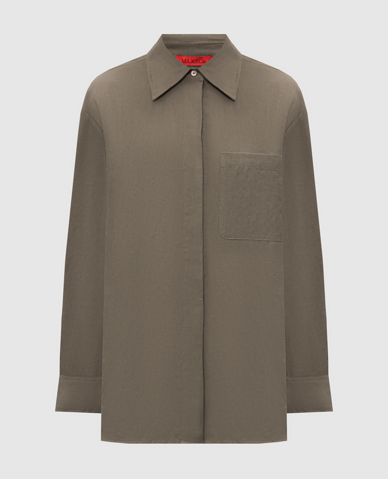 Gattoni khaki linen shirt