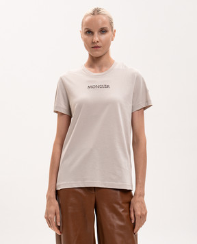 Moncler Grey T-shirt with logo L20938C0001289B8Q