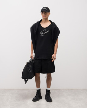 Ann Demeulemeester Black ribbed Seva tank top B0013829FA659