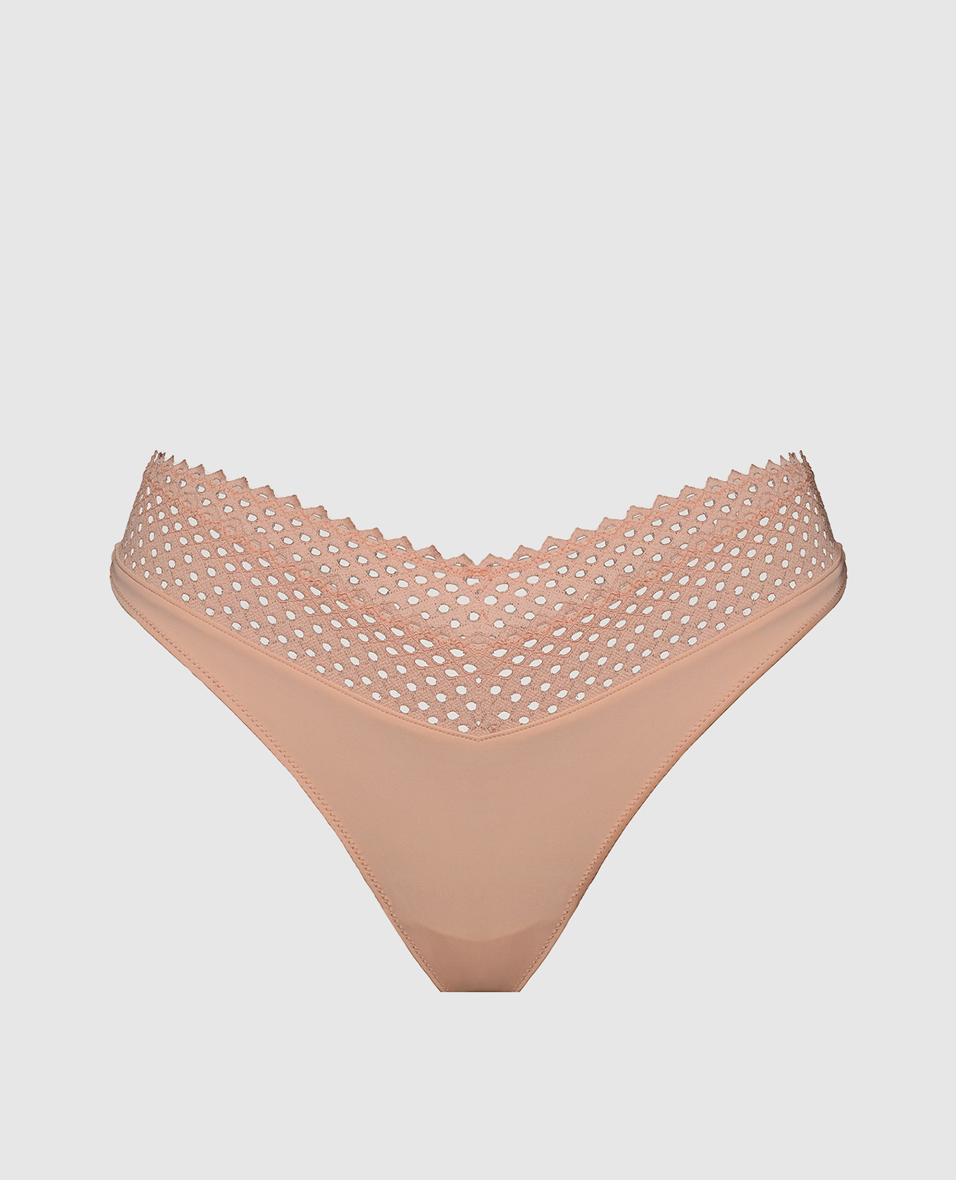 

Beige lace thong panties Wolford